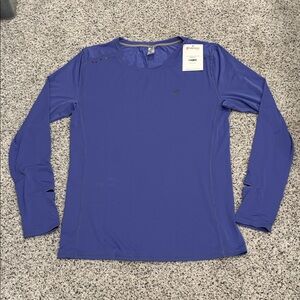 NWT Born Primitive womens endurance long sleeve shirt, periwinkle, large